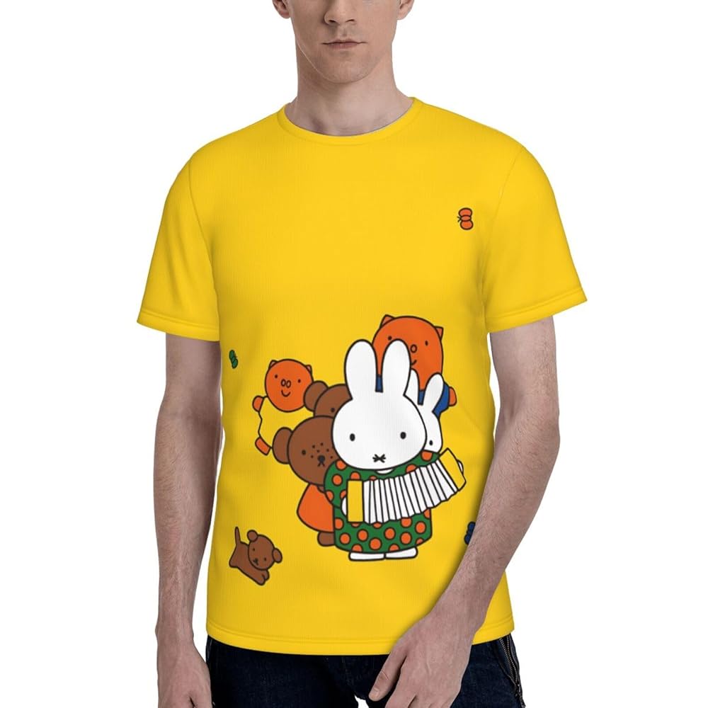 Amazon | [Hkfgbb] Tシャツ メンズ ミッフィー イエロー 半袖